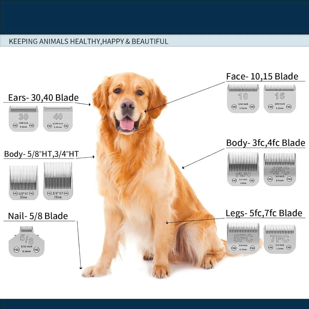 Dog Clipper Blades 3F-7F 9#-50# Professional Pet Dog Clipper Blade Fit for Most Andis Oster A5 Wahl KM Clippers Animals Clippers pet hair trimmer dog hair trimmer dog clipper pet clipper hair trimmer dog clipper blades