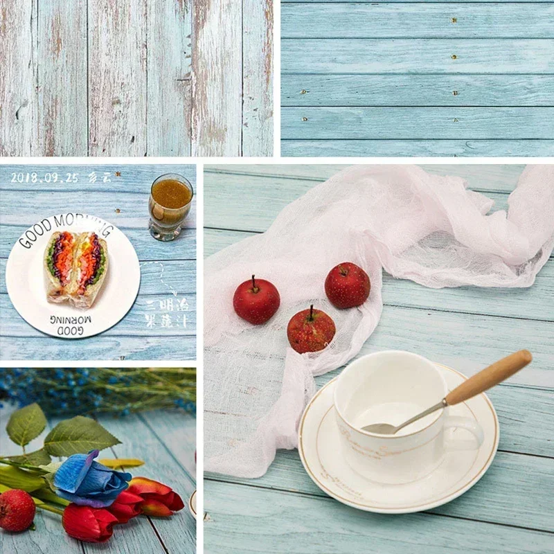 사진 배경 PVC 모조 나무 바닥 방수 및 두꺼운 57cm*87cm 제품 보석 상업 사진도