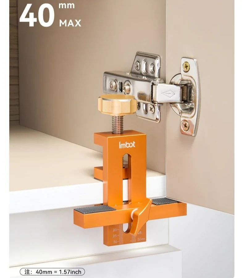 Kast Hardware Jig, Aluminiumlegering Verstelbare Steunarm Kastdeur Montage Jig Dubbele Metalen Staaf Nauwkeurige Lokalisatie Kastdeur Installatie Positioner voor Kasten