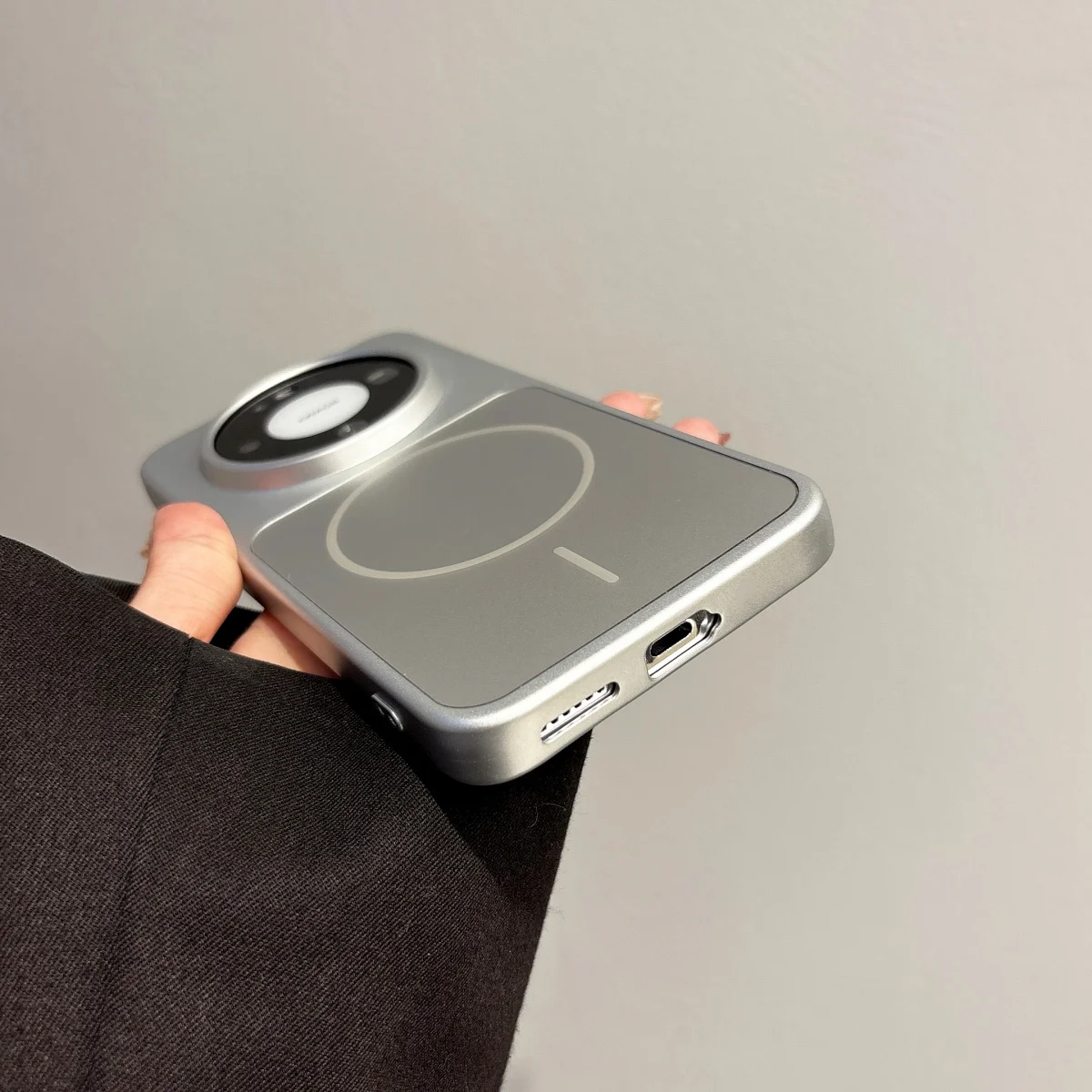 AG Frosted MagSafe Magnetic Phone Case – Shockproof Matte Back Cover with Wireless Charging Capability