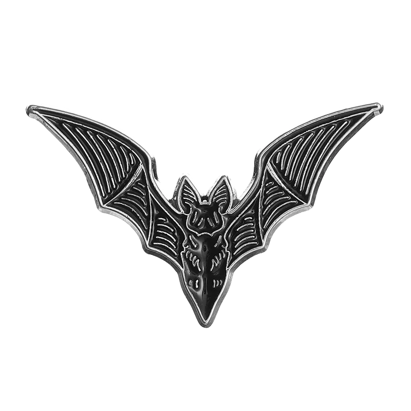 Schwarze Fledermaus Emaille Pin Tiere Niedliche Abzeichen Brosche Benutzerdefinierte Revers Kleidung Geschenke Tasche Hut Zubehör Freunde Punk Schmuck Großhandel