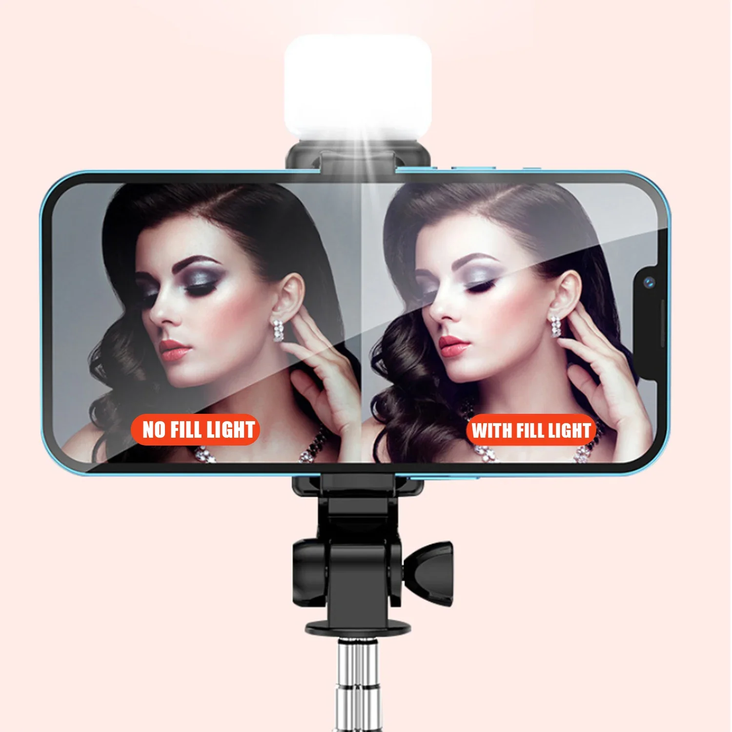 Bluetooth Wireless Selfie Stick Light Mini Tripod Extendable Monopod Remote Shutter Outdoor Portable Mobile Phone Bracket Holder