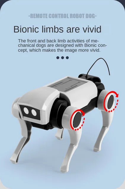 Electric Mechanical Dog RC Robot Solar Children Educational