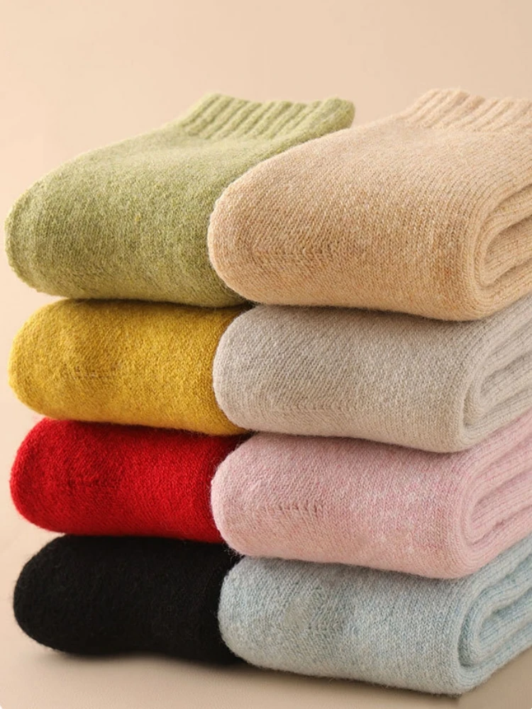 Chaussette Thermique Enfant Chaussettes D'hiver Chaudes Et U00e9paisses En Laine Pour Enfants Et Filles Decathlon Chaussette Chaude Enfant