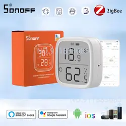 SONOFF Zigbee Smart Temperature Humidity Meter LCD Digital Thermometer Hygrometer Sensor Real-time Monitoring Via Alexa Google