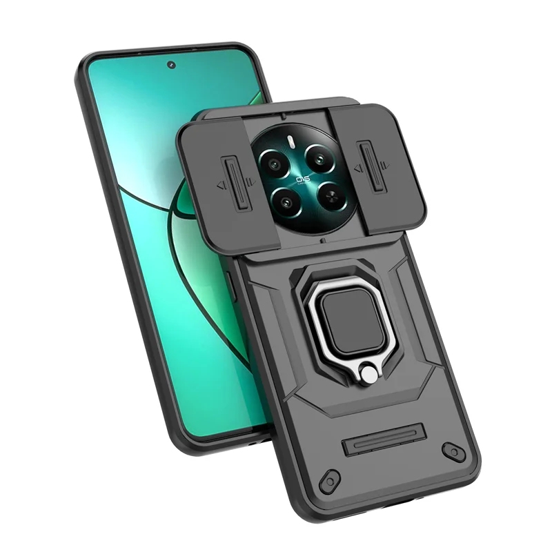 Sleek 5G Slide Camera Armor Phone Case with Ring Car Holder & Back Cover