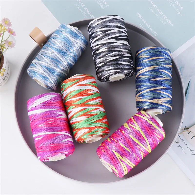 100g/Roll 3mm Width Flat Summer Ice Mercerized Twine Yarns For Knitting And Crochet Seat Cushion Sun Hat Etc. BDX 3