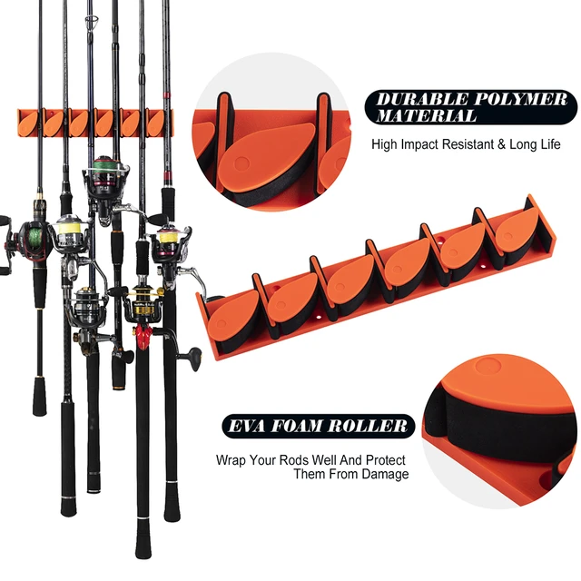 1/2pc Car Fishing Rod Rack Carrier Reel Combos Pole Holder Horizontal Mount  Belt 