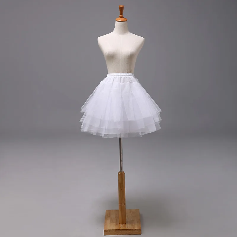 Lolita Petticoat Three Layer Lolita Short Kids Girls Petticoat Underskirt For Ball Gown Wedding Dress Mariage Underwear Crinoline