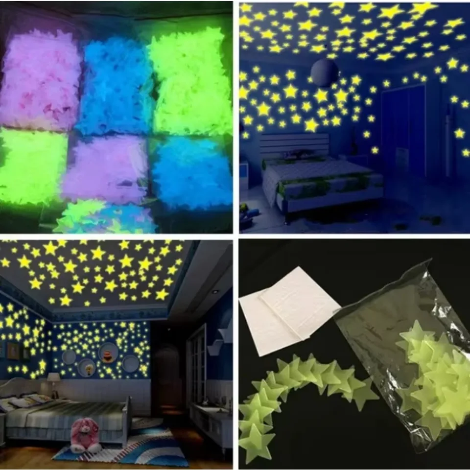 Estrellas Fluorescentes Para Techo Paraboo – 452 Pegatinas Luminosas, Brillan Hasta 8 Horas, Fácil Aplicación