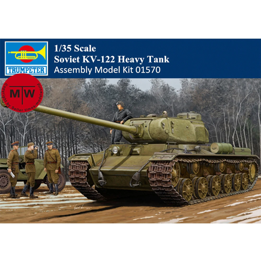 

Trumpeter 01570 1/35 Scale Soviet KV-122 Heavy Tank Plastic Military Assembly Model Kits