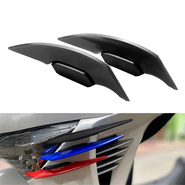 2PCS d'ailes de modification de moto moto l'avant de la moto pour la  décoration de la carrosserie spoiler moto groupe l'aile pneumatique  dispositif d'accès - AliExpress