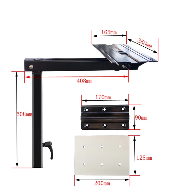 Opvouwbare Tafelpoot, Opklaare Tafelpoot 560 Tot 930 Mm Aluminium Telescopische Bureaustandaard voor Campers Caravans Boot RV