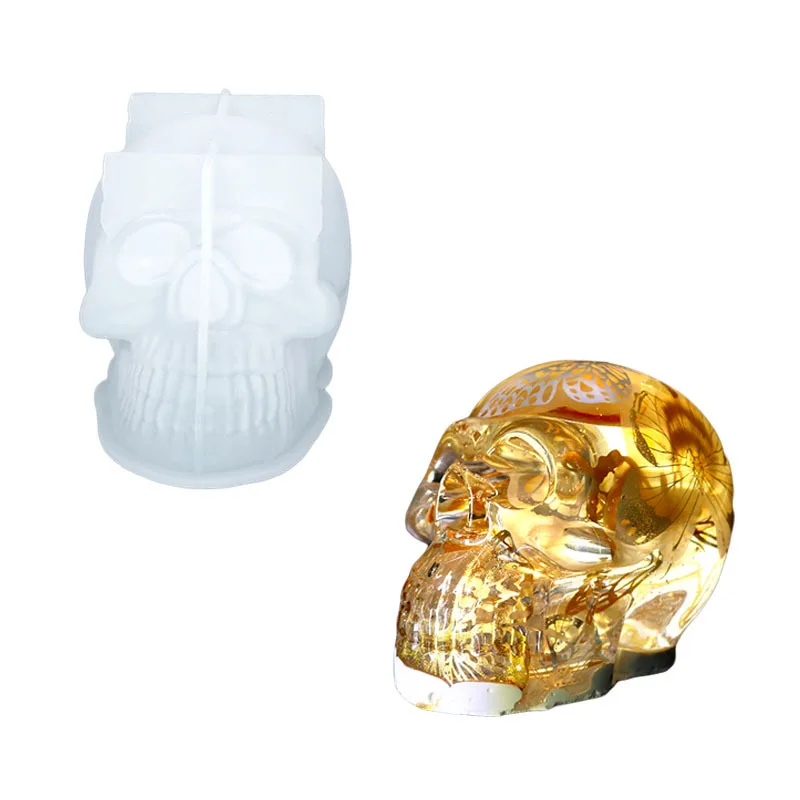 

Large Skull Silicone Candle Mold DIY Buck Teeth Skeleton Epoxy Resin Handmade Soap Ice Cube Baking Chocolate Molds Home Decor