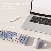 Redragon BS8772 Wireless Keyboard and Mouse Combo,78 Keys 2.4Ghz Wireless Low-Profile Mechanical Keyboard/2400 DPI Ergonomic Mou - Image 2