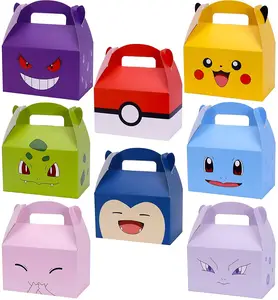 10 Pokemon Pikachu Treat Party Favor Goodie Label White Kraft Bag 5.25 x 8  Kids