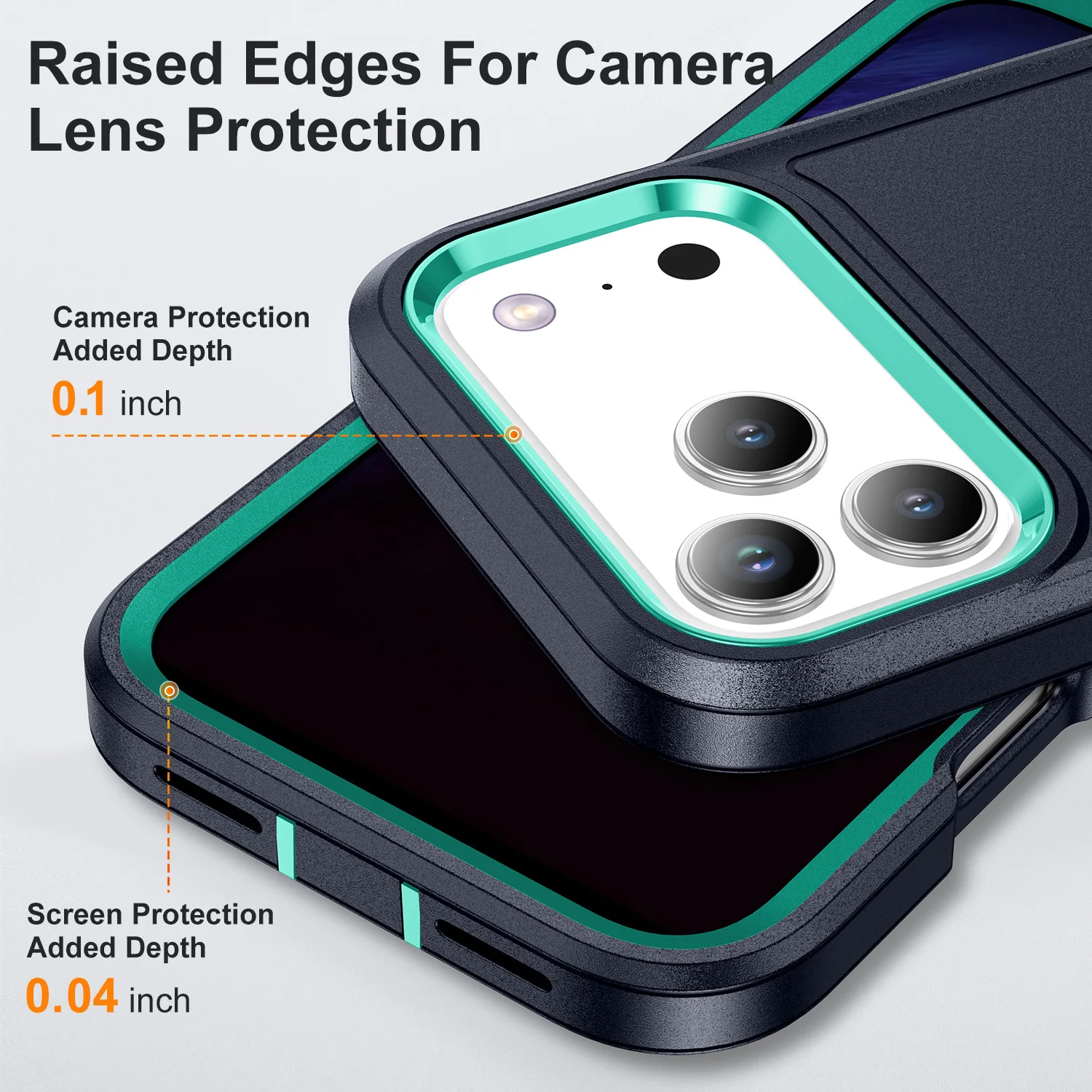 Heavy Duty Shockproof Defender Case with 3-Layer Protection and Adjustable Kickstand