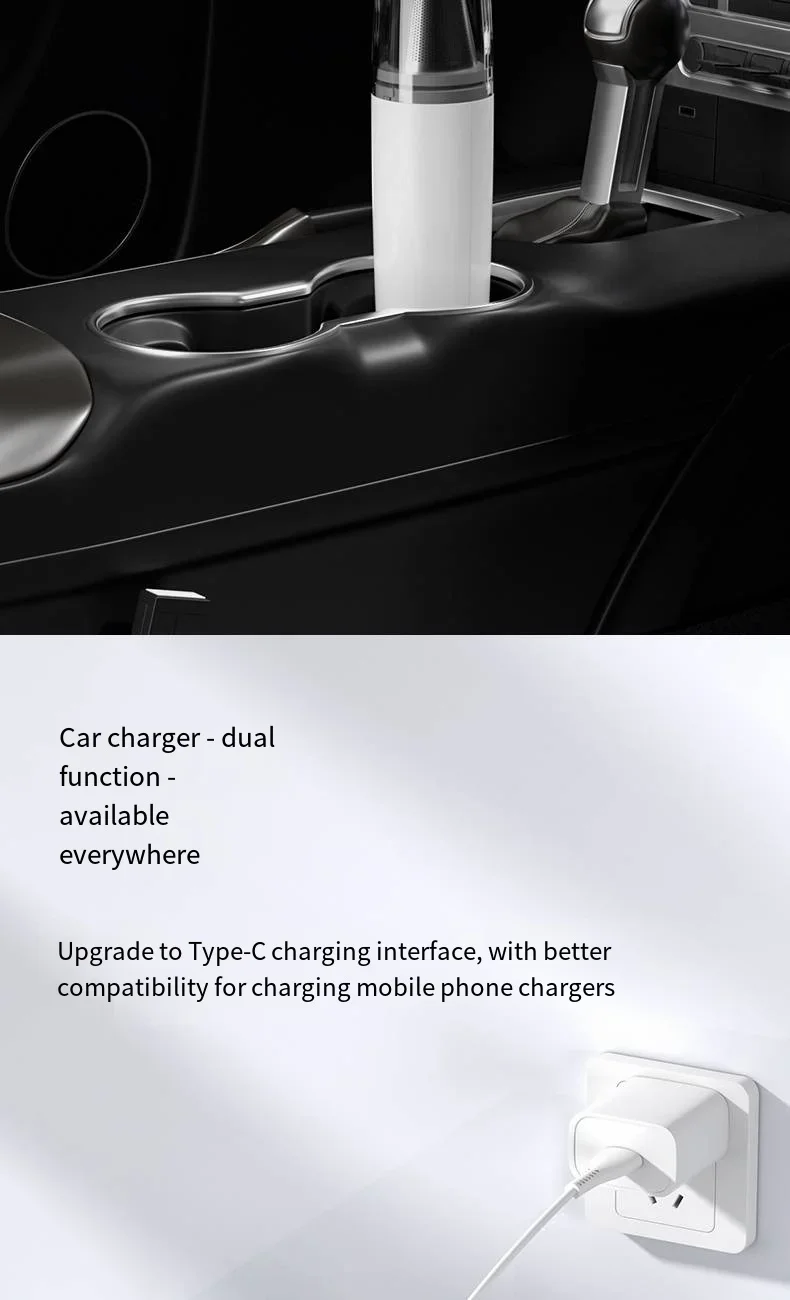 Handheld Car Vacuum - Powerful Suction Mini Cordless Portable Cleaner | Rechargeable Wet Dry