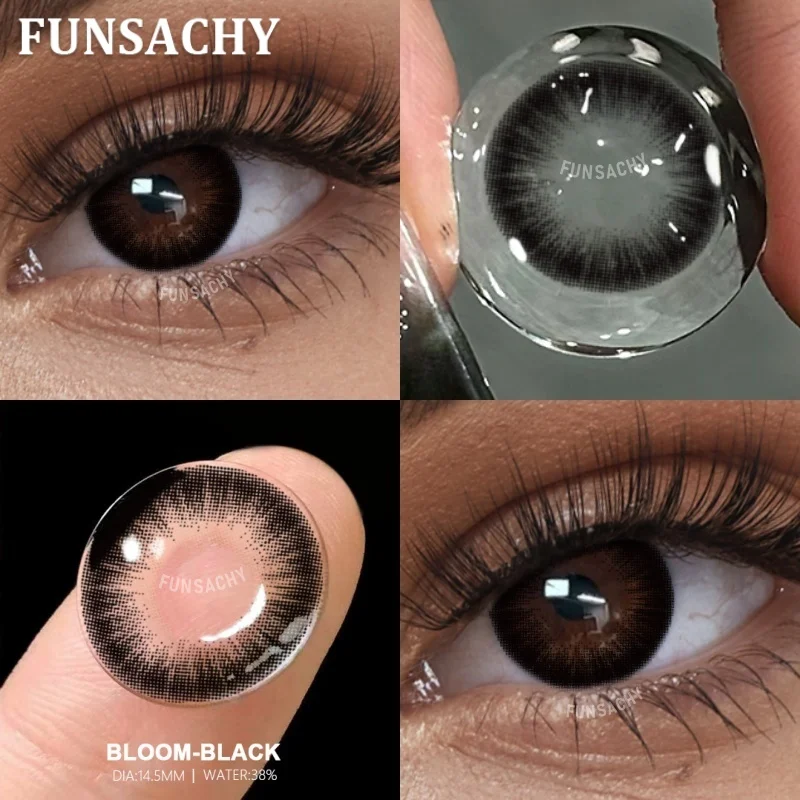 FUNSACHY Yearly Cosmetic Brown Contact Lenses - Enhance Your Eye Color with Natural Beauty