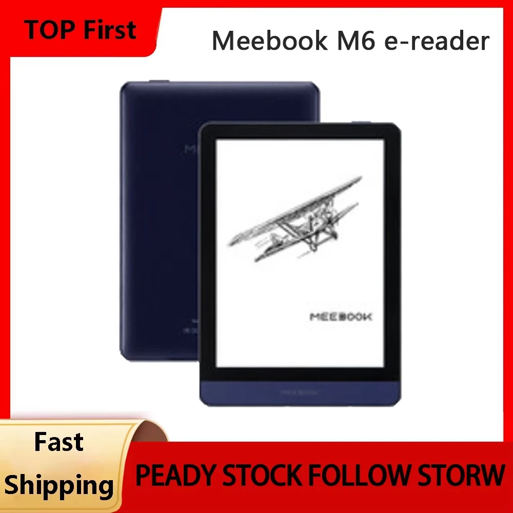 Meebook M6 e-reader 6-inch 300 PPI Android 11 with 32GB memory space and backlight display function
