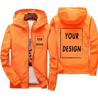 Veste d'automne avec Logo de marque personnalisé pour homme, coupe-vent chaud et imperméable, vêtements décontractés, grande taille 7Xl, vert, noir, rouge, pour l'extérieur 5