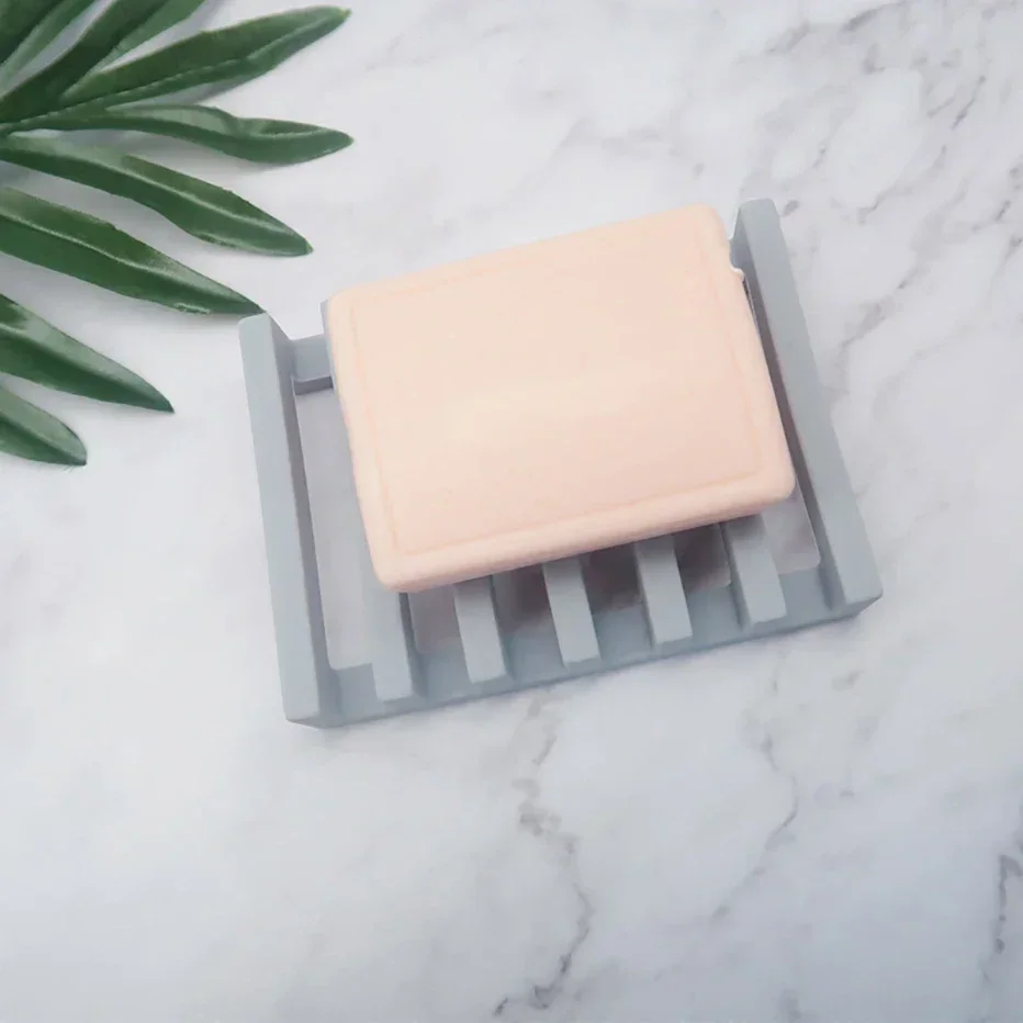 Flexibler Silikon-Seifenhalter, hohles Design, Seifenschale, Badewanne, Küche, Seifenschoner, Abtropffläche, Schwämme, Wäscher-Display – Detail 2