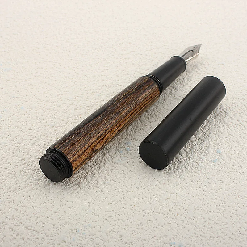 럭셔리 미니 포켓 블랙 포레스트 금속 나무 만년필, 필기용 펜, 학교 문구, 사무용품, 0.5mm, 0.38mm, 신제품