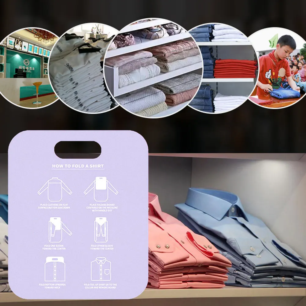 Clothes Folding Board Plastic Household Shirt Folding Board Creative Clothing Folder Bender for Kids Adults Clothes 5