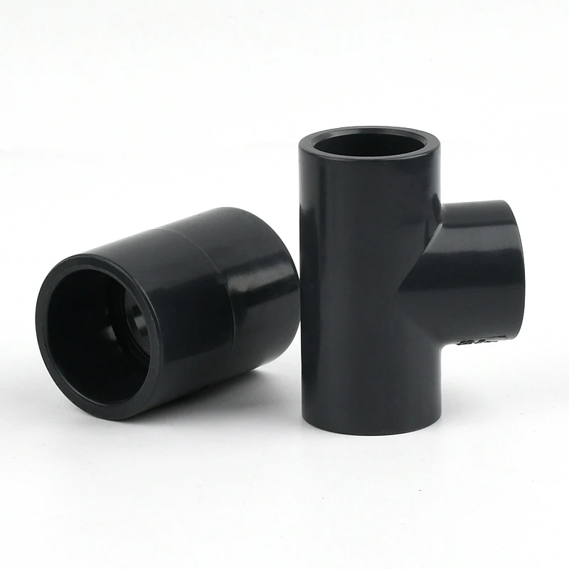 1Pc I.D 20~63mm Dark Grey UPVC Direct 90 Degree Elbow Aquarium Garden Irrigation Tee Water Tube Joint Fittings PVC Pipe End Cap — view 5