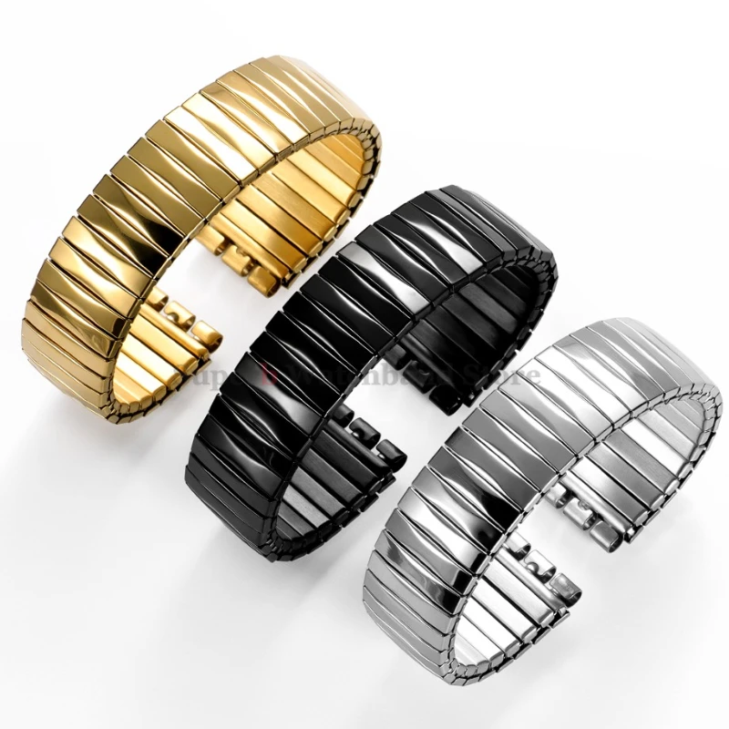 Elegant Elastic Stainless Steel Watch Band - Stretchable Bracelet Accessory