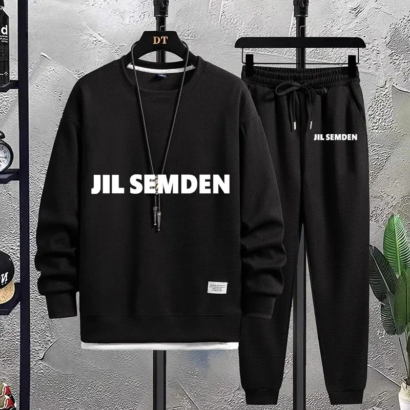 

JIL SEMDEN's best-selling men's sportswear jogging pants, high-quality sportswear, autumn and winter casual sports hoodie set,