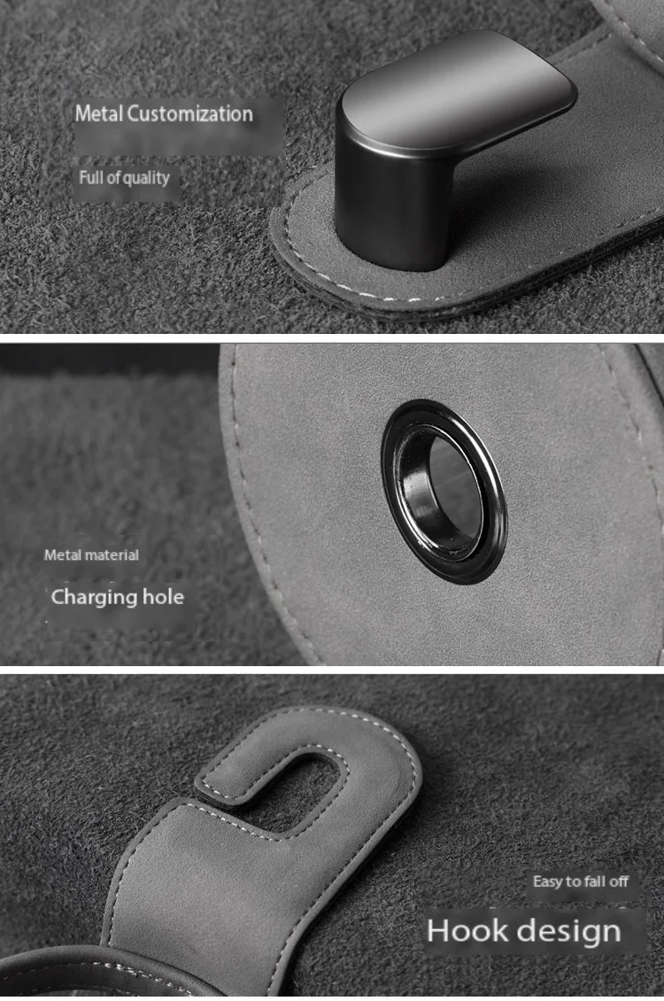 Car Hook Storage Box Seat Back Milk Bottle Beverage Cup Holder Suede Rear Storage Car Storage Box Hook 13