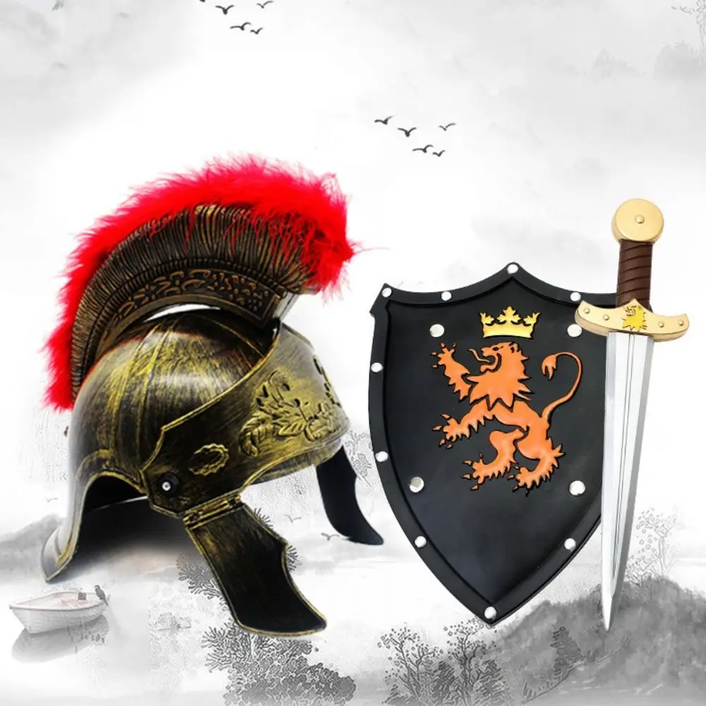 

Cosplay Masquerade Helmet Spartan Warrior Hat Roman Hat Helmets Spartacus Samurai Hat Medieval Ancient Roman Feather Lion Cap