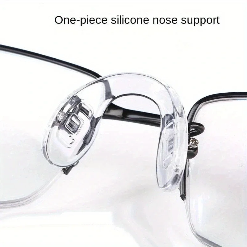 유색 U 실리콘 결합 샴 새들 안경, 부드러운 코 패드, 안경에 삽입, 반투명 미끄럼 방지 코 패드, 4 개