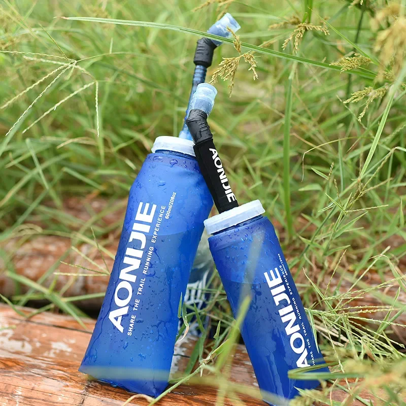 Foldable Silicone Water Bottle Outdoors Traveling Sport Running Cycling Kettle 250-600ML Miwayer