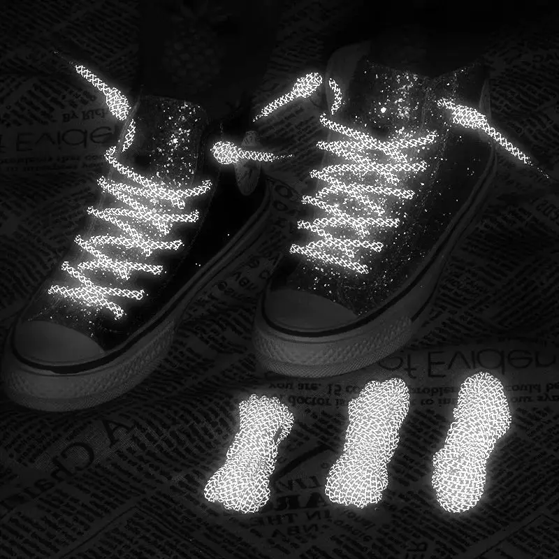 Radiant Reflective Fluorescent Shoelaces - Night Luminous Outdoor Sports Shoe Strings