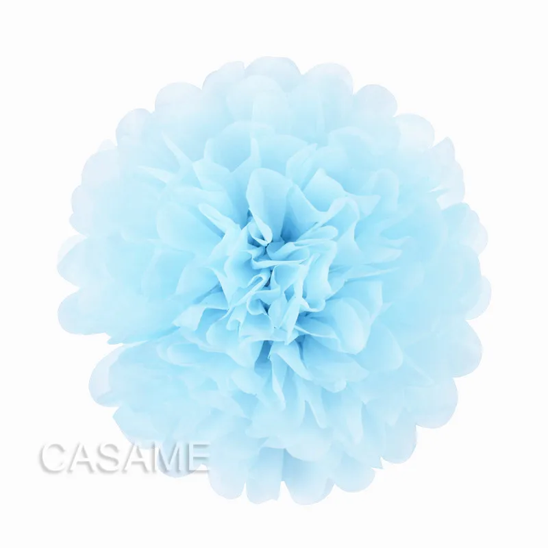Set of 5 Colorful Tissue Paper Pom Poms for Party and Event Decor