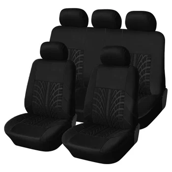 Coprisedili per auto Set completo Protezioni per sedili universali Accessori per auto con modello di traccia di pneumatici alla moda