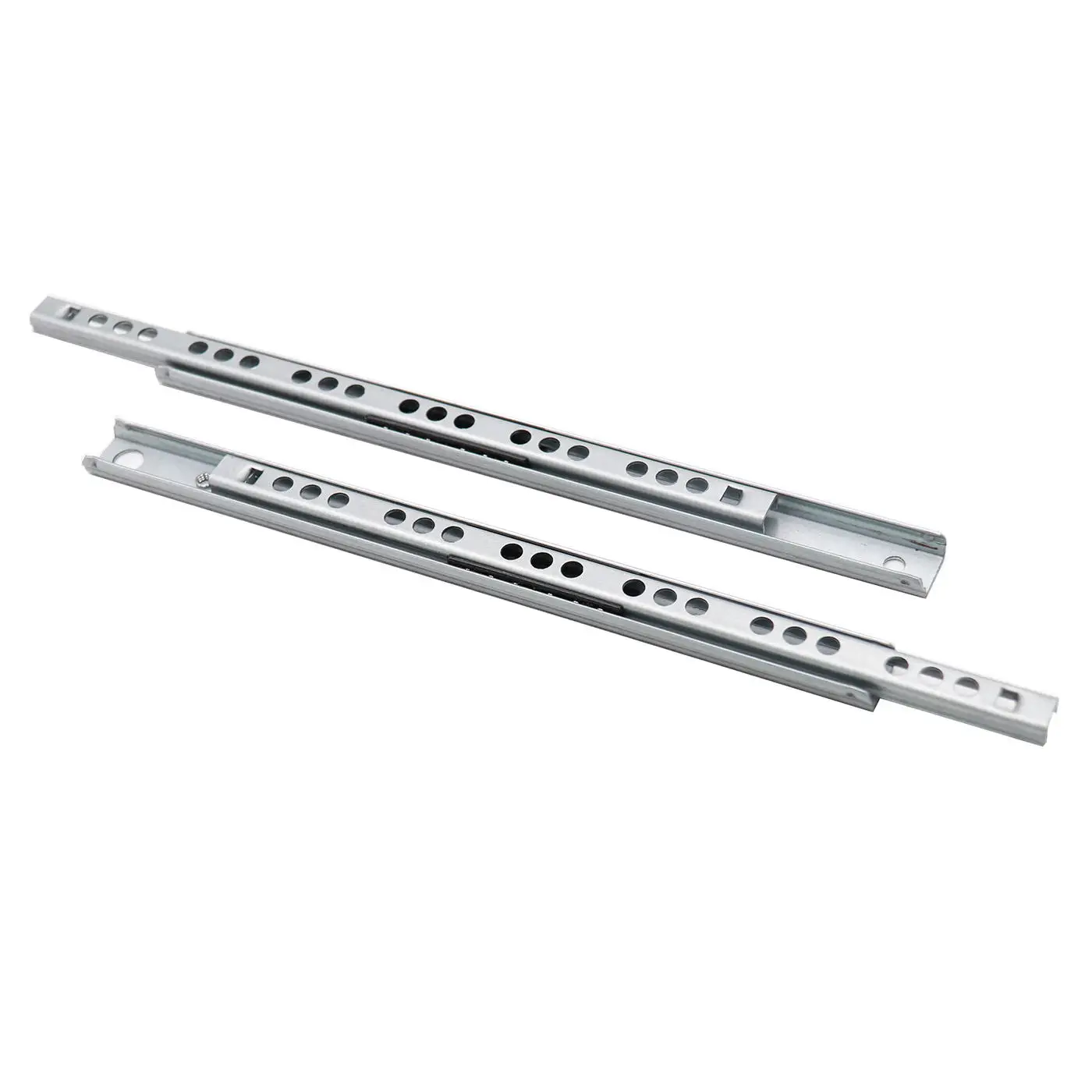 Drawer Slide 8"-16" 17mm Wide Two-section Ultra-narrow Mmini Ball Slide Steel Cabinet Two Way Chute Rail 1Pair drawer slides