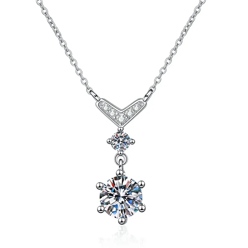 

Ожерелье из серебра 925 пробы с бриллиантами Mosang, искусственное роскошное ожерелье, искусственное, D-цветные свадебные украшения, оптовая продажа