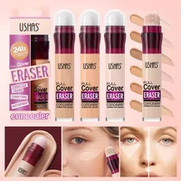 USHAS 12color Sponge Head Concealer For Dark Circles Tears Freckles Corrector Acne High-end Makeup Natural Skin Makeup Cosmetics 1