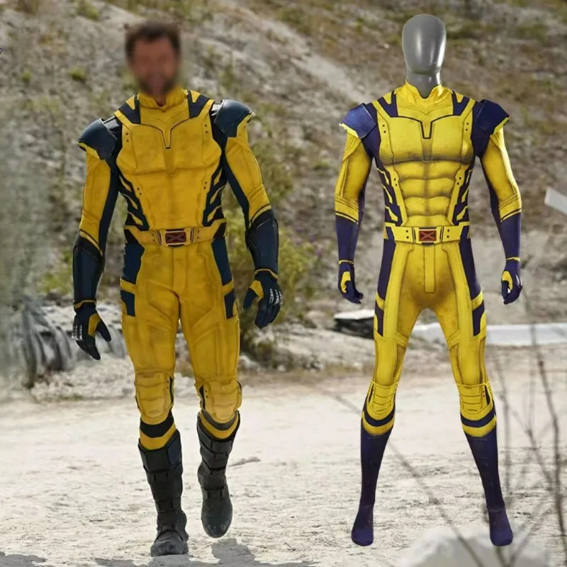 

Wolverine Cosplay Costume James Howlett Jumpsuit Shoulder Armor Set 3D Printing Zentai Bodysuit Superhero Halloween Man Outfit