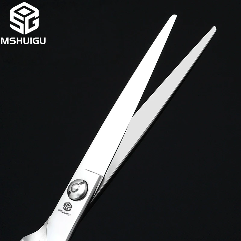 MSHUIGU 6인치 전문가용 이발 가위, 440C 스틸 핸들, 젖은 머리카락 및 얇은 머리카락 마무리용 - 일본 품질 헤어드레싱