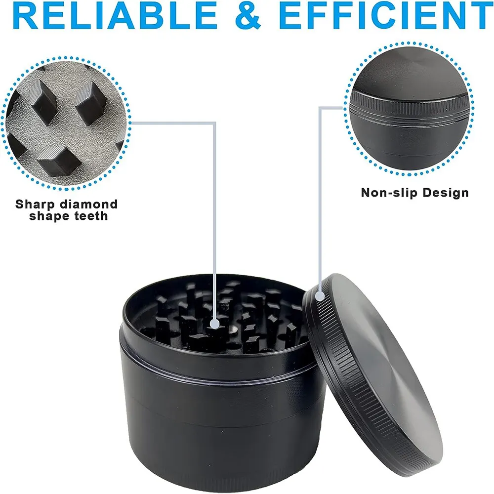 4 Layer Aluminum Herb Spice Grinder 40mm Metal Grinder Scraper Portable Food Aluminum Alloy Smooth Grinding herb grinder