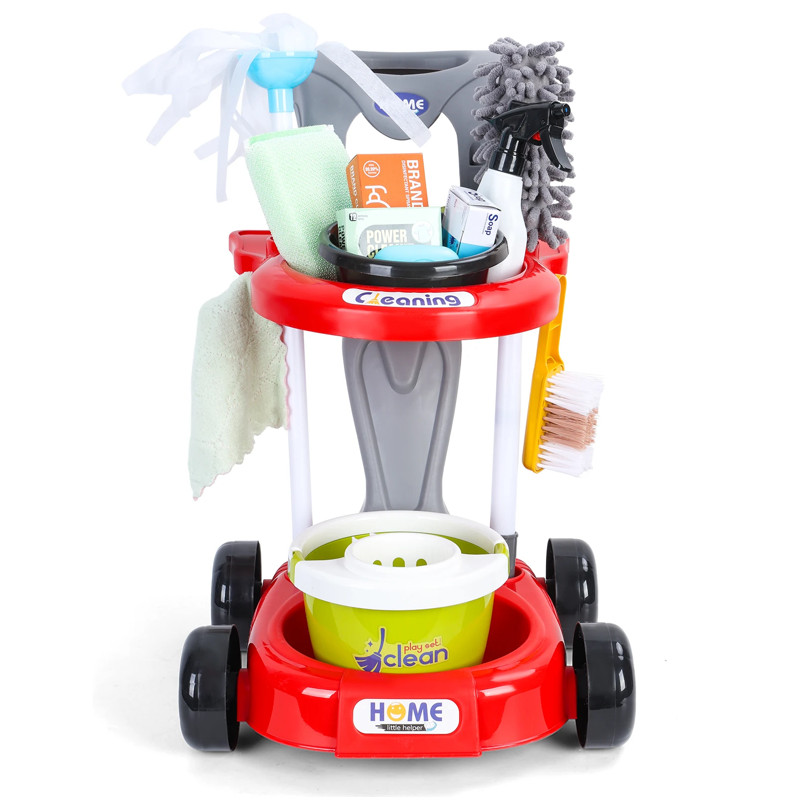 29 Pcs/Set Kids Play House Cleaning Toys, Mini Duster Mob Vacuum Dust Box Broom Toy, Children Role Play Educational Toy, Form Go