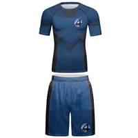 New MMA BJJ Rashguard Suit For Adult Male Muay Thai No Gi Grappling Long Sleeve+Pants Kickboxing Jersey+Shorts Sports Rashguards 2