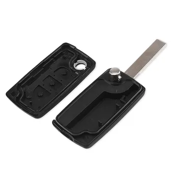 Chiave telecomando per Citroen (lama con scanalatura) tipo CE0523 - KEYYOU 3 pulsanti Flip Remote Key Shell chiavi della macchina coperchio vuoto per Citroen lama