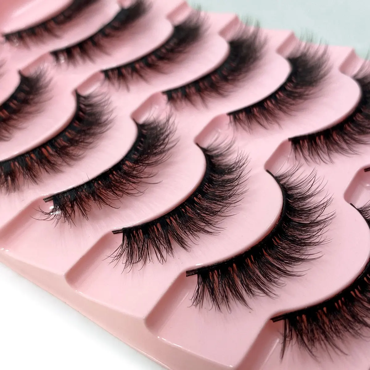 False Eyelashes 3D Mink Handmade Wispy Fluffy Long Natural Eye Makeup Tools 10Pairs