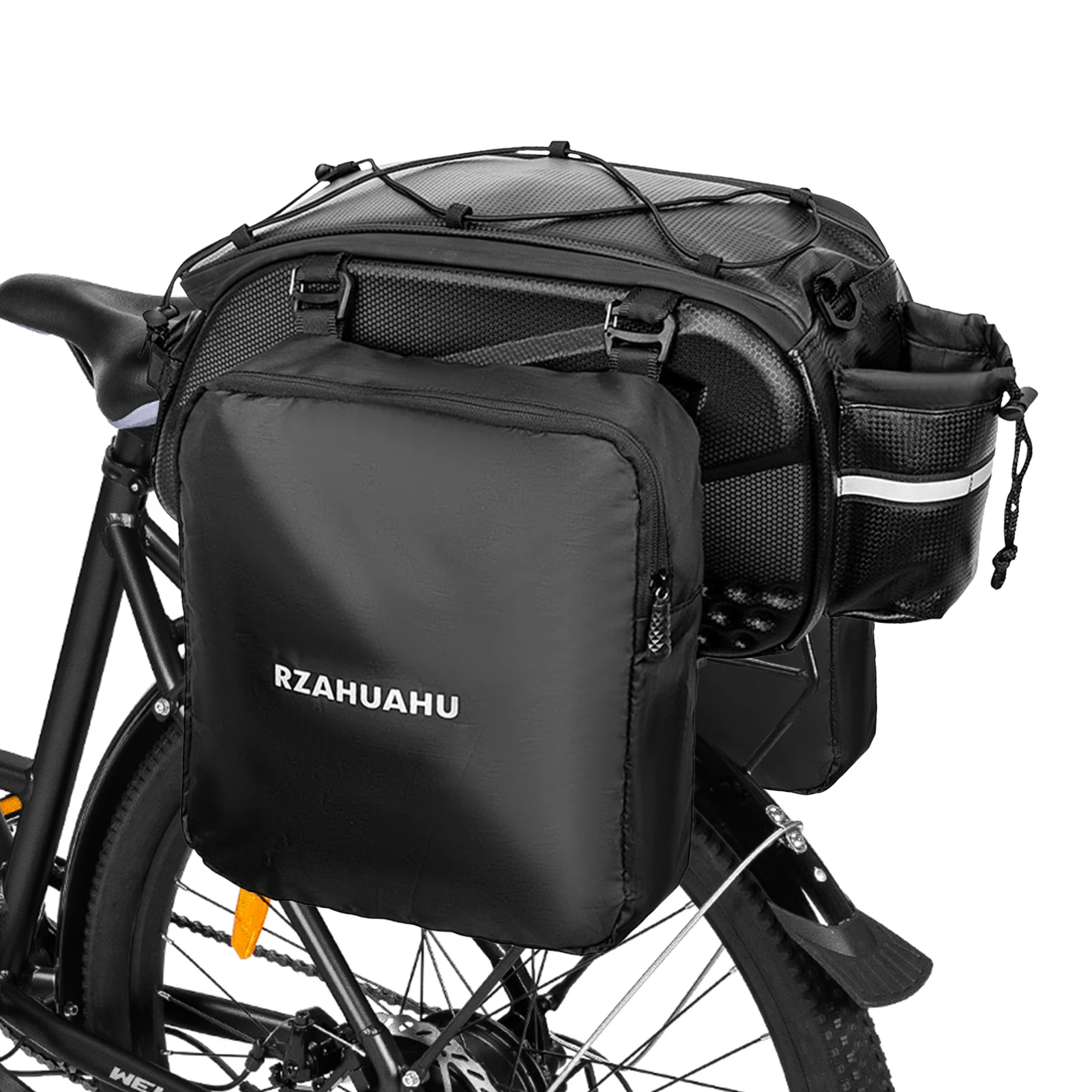 

3-in-1 Bike Rack Bag Trunk Bag Waterproof Bicycle Rear Seat Bag with 2 Side Hanging Bags Cycling Cargo Luggage Bag Pannier
