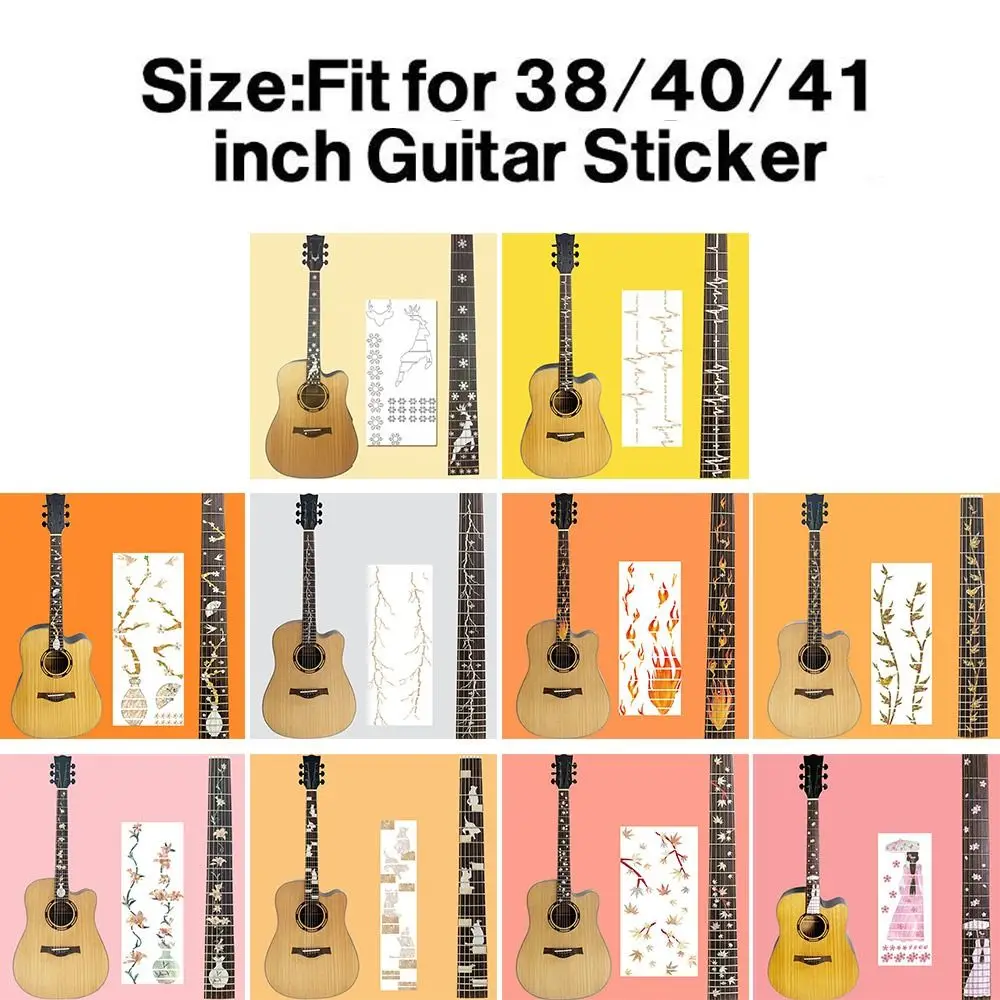 PVC Guitar Fretboard Sticker Guitarra Accessories Electric Guitar Parts Bass Inlay Decal Instrument Decorations DIY